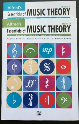 LOT OF 2 - Alfreds Essentials of Music Theory BOOK 2 & 3 NO CD'S 