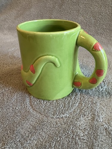 Tazza caffè dinosauro ceramica dipinta a mano novità vintage in scatola originale - Foto 2 di 7