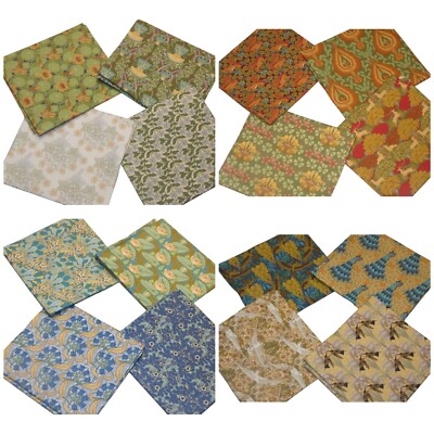 MAURICE PILLARD VERNEUIL Fat Quarters Perkal Baumwolle Bastelpackungen 4 Designs/Pack