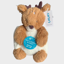 Carters Plush REINDEER Deer Lovey Baby Toy w/ Security Blanket 68242 NEW