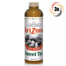 3x Bottles Arizona Real Brewed Sweet Tea Flavor  20oz  Southern Style