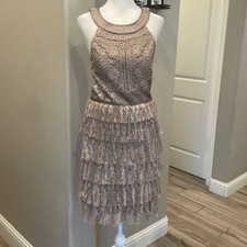 Sue Wong Nocturne Elegant Formal Midi Beaded Gown Size 6