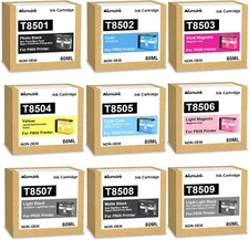 T850 9 Pack Ink Cartridge for Epson SureColor P800 T8501 T8509 Printers 80ML