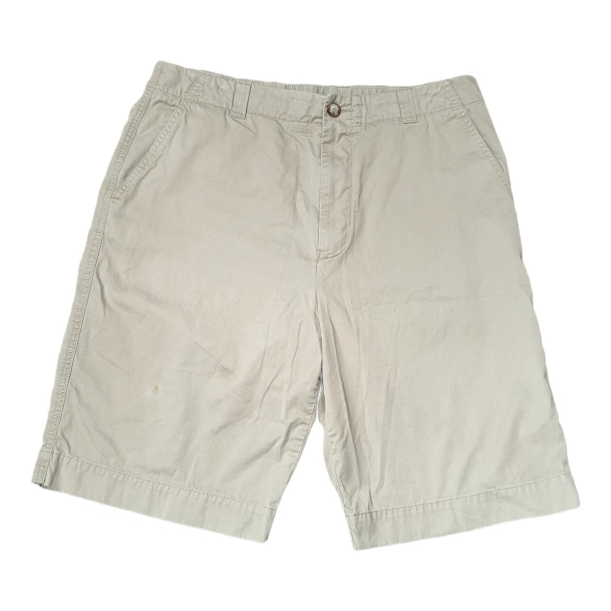 Lacoste Khaki Chino Shorts Mens Size 42 Beige Pockets Cotton