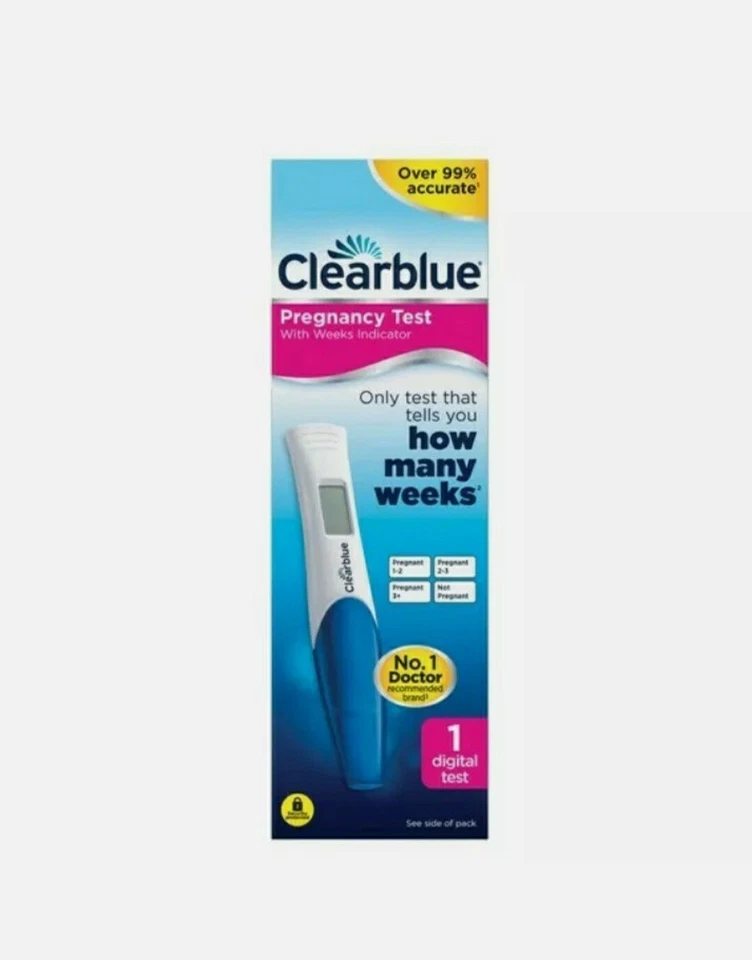 1 x Clearblue Digital Pregnancy Test With Weeks Indicator Sealed Test ( NO BOX )