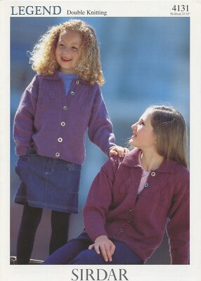 Sirdar Legend DK Knitting Pattern 4131 Jackets Children 1-12 years 22''-32''