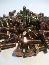 5/16-18 Hex Cap Screws / Tap Bolt, Zinc Yellow Grade 8 Alloy Steel Coarse Thread