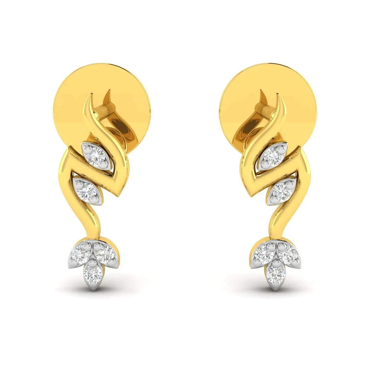 Gold n diamond clearance earrings