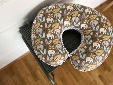 nursing pillow cover, elephant, cotton cover, cover for nursing pillow