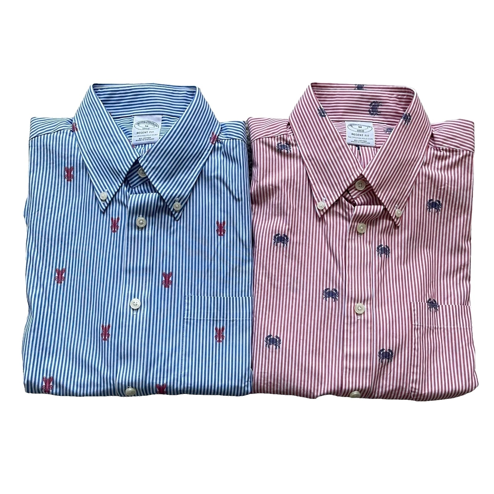 Brooks Brothers Long Sleeve Striped Cotton Casual Button-Down Shirts for Men