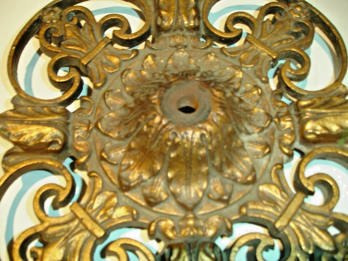Antique brass floor lamp base deals