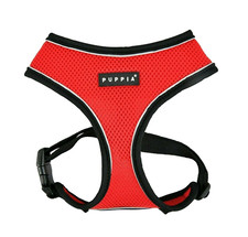 Puppia Dog Harness PRO Reflective No Pull Breathable Mesh Red Small 12-18" Chest