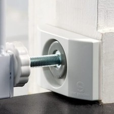 1St Nonslip Sturdy Stylish Matte White Rectangle Baby Gate Wall Protector 4Pa