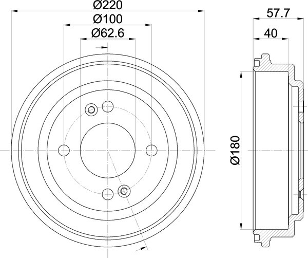 For Hyundai Getz 1.3 1.5 CRDi 1.6 i 1.1 1.4 GLS Mintex Brake Drum Rear Axle