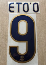 KIT PERSONALIZZAZIONE NOME NUMERO MAGLIA CALCIO BARCELLONA 08/09 ETO’O 9