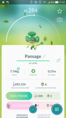Pansage (Asia-Pasific Regional) - Pokemon Go Trading  