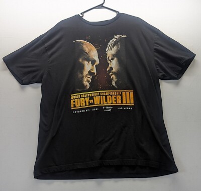 Deontay Wilder vs Tyson Fury 2021 BOXING FIGHT CHAMPIONSHIP TEE T SHIRT Mens XL 