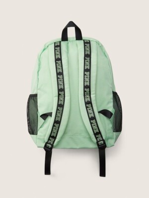 Victoria\'s Secret PINK Classic Backpack Side Pockets Laptop Divider Green NWT Victoria main image 4