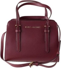 Marc Jacobs Little Big Shot Mulled Wine Leather Top Handle Bag, #M0016671-561