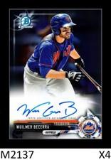 1-2017 BOWMAN CHROME PROSPECTS AUTO WUILMER BECERRA METS QTY