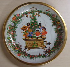 1 Weihnachtsteller Blech Gebäckteller - Plätzchen Teller: Weihnachten - Spieluhr