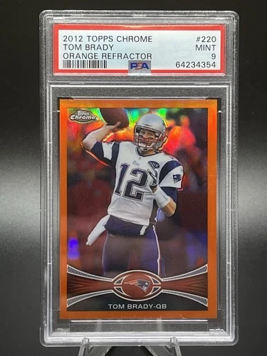 2012 Topps Chrome Tom Brady Orange Refractor PSA 9 #220 Patriots