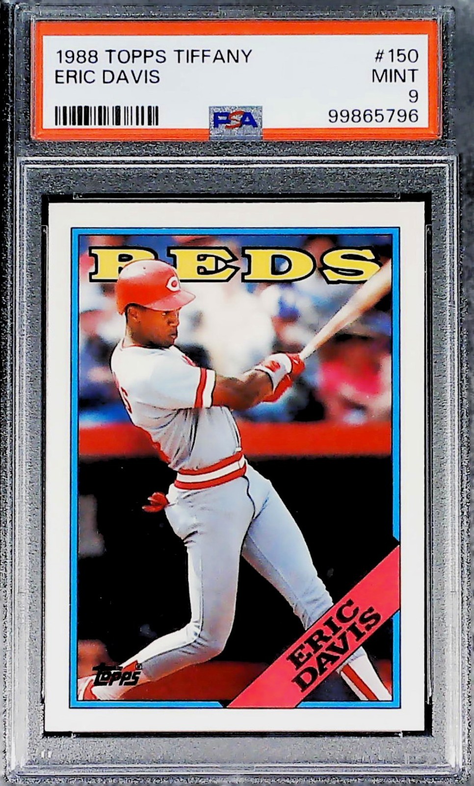 1988 TOPPS TIFFANY #627 ERIC DAVIS CINCINNATI REDS PSA 9