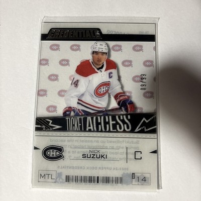 2023-24 Upper Deck Credentials - Ticket Access Acetate Nick Suzuki #TA-NS /99
