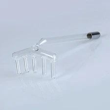 High Frequency Rake Electrode Wand Glass Tube Violet Orange Facial Skin Therapy