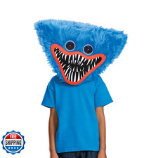 Disguise Huggy Wuggy Plush Mask, Official Poppy Playtime Costume Mask Accessory