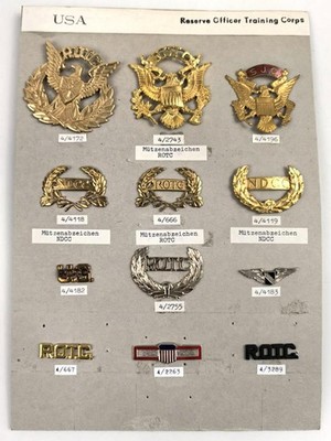 U.S. Reserve Officer Training Corps '' ROTC , metal insignia collection