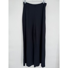 Quince Pants Women Large Ultra Stretch Wide Leg Ponte Navy Quiet Luxury Heritage