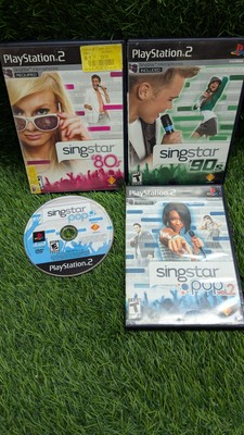 Lot of 4 Singstar Sing It (Sony Playstation 2, PS2) POP 1 & 2 80s & 90s Tested 