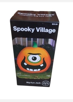 Spooky Village Inflatable Big Eye Jack Illuminated 2.7 FT Halloween Decor NEW 