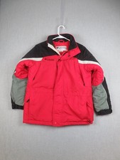 Columbia Boys 14/16 Winter Coat Fire Ridge Red Black Read Description