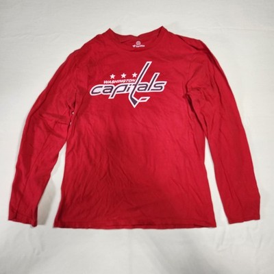 Washington Capitals, Long Sleeve Shirt, Size Medium, 8 Capslock, Fanatics Brand