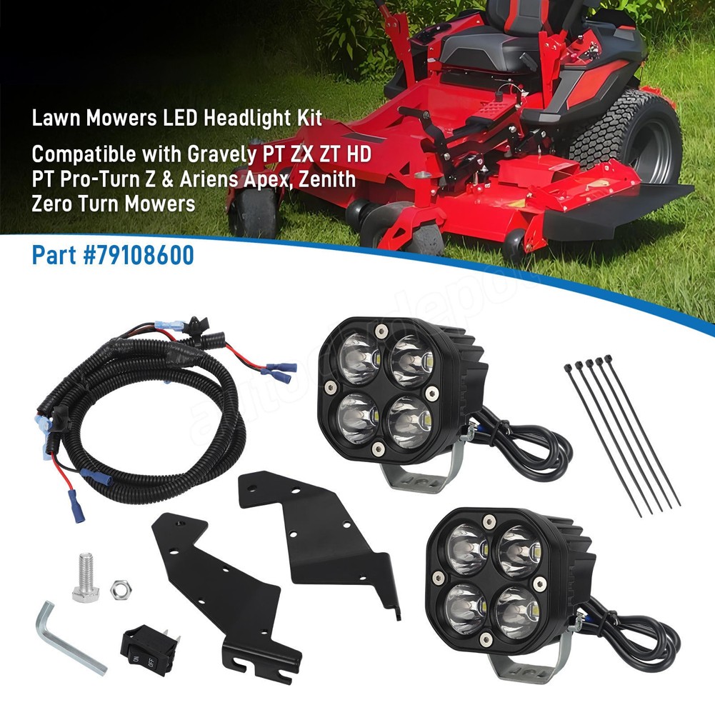 For Ariens Apex Zenith Lawn Mowers LED HeadLight Kit Zero Turn