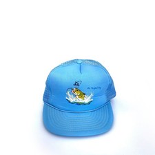 Vintage Mens  The Perfect Day  Fishing SnapBack Mesh/Foam Trucker Hat OSFA GU