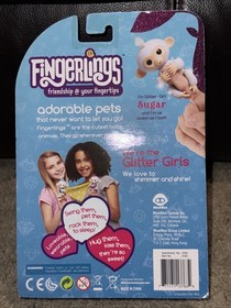 Fingerlings SUGAR Baby Monkey & BLANKET Interactive Toy White /Glitter WowWee