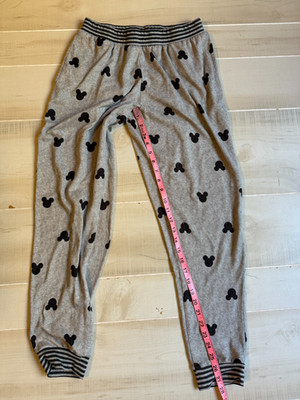 Disney mickey mouse gray   pull on  jogger  pants size S  women's 28'' ins
