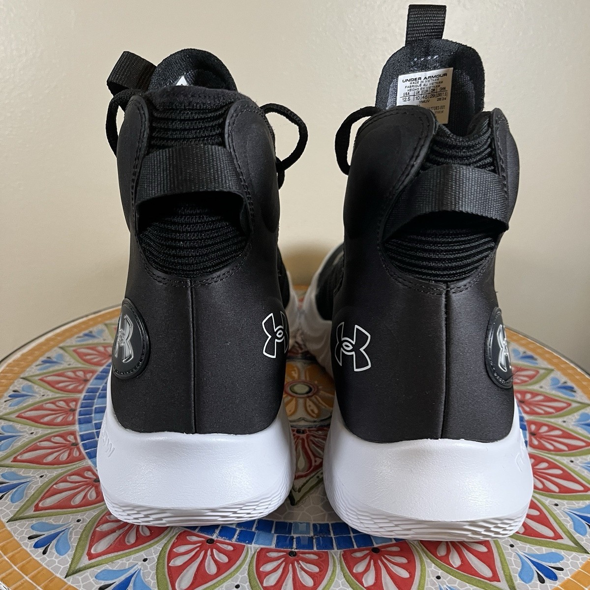 Under Armour UA Ace Highlight Mens Sz 12.5 Court Sneakers 3027083-001 Black Under Armour UA Ace Highlight Mens Sz 12.5 Court Sneakers  main image 4