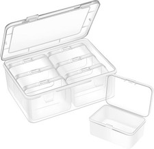 Mathtoxyz 2PCS Small Bead Organizers and Storage, Clear Storage