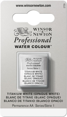 Professional Watercolor, Half Pan, Titanium White