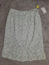 Vintage Renfrew Collection Size 6 Floral Skirt Pleated Hem New NOS