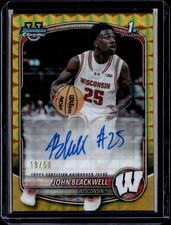 HL-P01 2025 Bowman Chrome John Blackwell 1st Auto Gold /50 CPA-JB Wisconsin