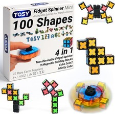 3-in-1 Magnet Fidget Spinner Mini Cube 2x2 Puzzle Toy Easter Birthday Gifts UK