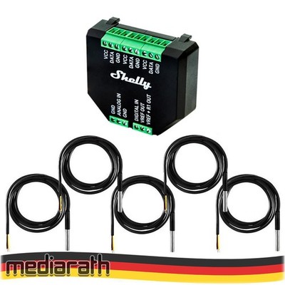 Shelly Plus AddOn Sensor Erweiterung für Plus Devices - max. fünf DS18B20 DHT22