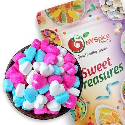 Premium Baby Hearts Candy   Dextrose Sweet Hearts, Bite-Sized Retro Candy Treats