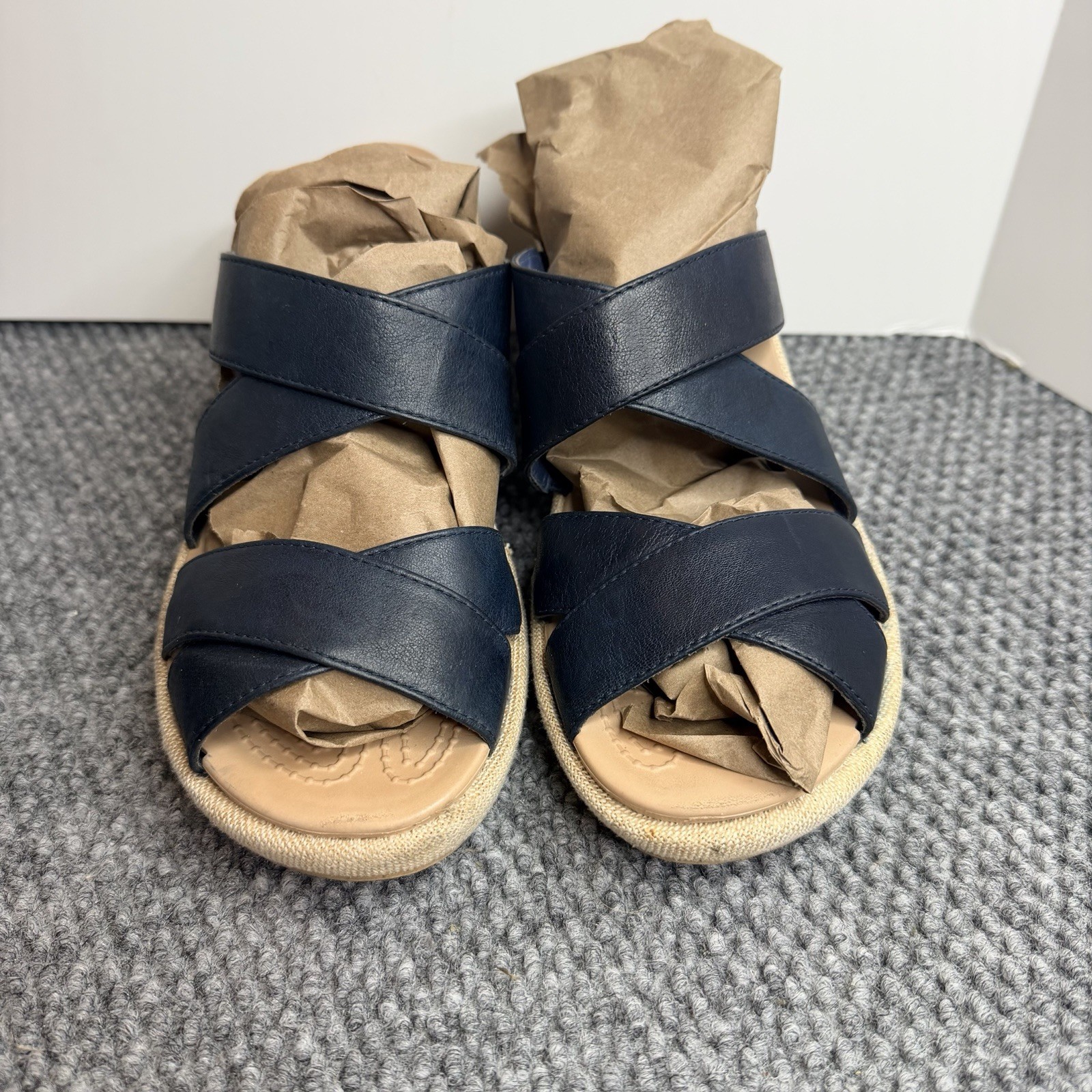 Crocs A-Leigh Navy Blue Wedge Women’s Size 8