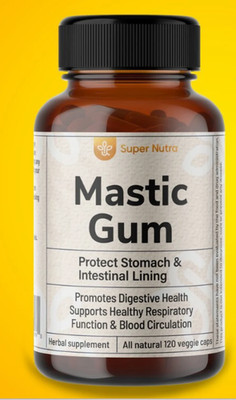 Super Nutra Mastic Gum 1000 mg   for Gastric Health   120 Veggie Caps. BB 02/26